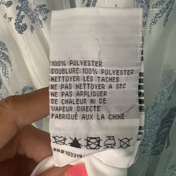 Blondie Nights Strapless Glitter Mesh Evening Dress - Picture 9 of 9